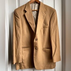 Men’s Camel Color Wool Sports Jacket Blazer